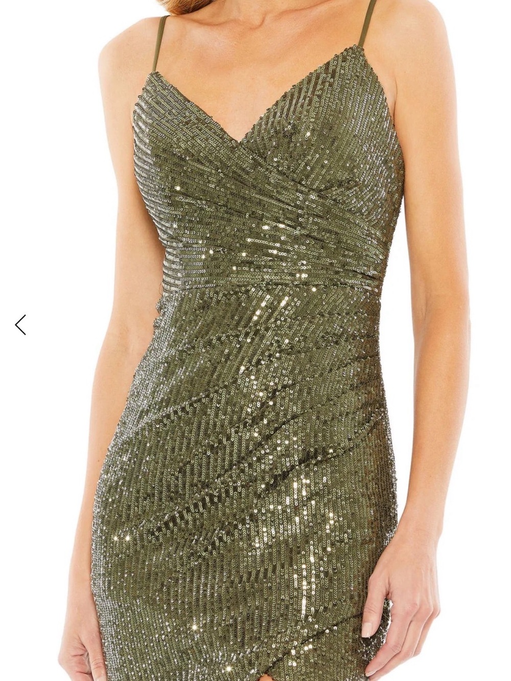 Mac Duggal (112) sequined formal dress high low prom dress size 0